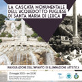 L'illuminazione artistica della cascata monumentale a S.Maria di Leuca
