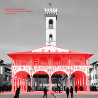 Convivio: tavoli e sgabelli nel porticato di Palazzo d'Arnolfo. L'idea vincente di Laura Sattin per "Un'idea, una città"