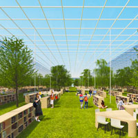 Una biblioteca avvolta tra prati verdi e alberi secolari è l'idea vincitrice del concorso Hyde Park London