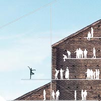 The Wall. Vince la facciata attiva degli Inter-Esse