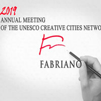 Un logo per l'evento UNESCO Creative Cities Network - XIIIth Annual Meeting - FABRIANO 2019