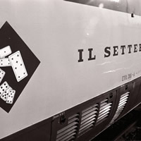 Allestimento degli interni delle carrozze del Settebello