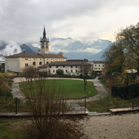 Un'area feste nel Parco dei Sorrisi e Attilio Lasta a Villa Lagarina