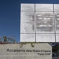 Inaugurata a Camerino l'Accademia della Musica firmata Alvisi Kirimoto con il giovane studio Harcome
