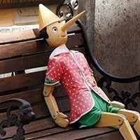 Panca d'autore per Pinocchio