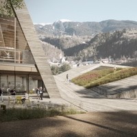 L'architettura-paesaggio di MoDus Architects per il parco sportivo a Bressanone (Bz)