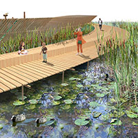 Parchi attrezzati e aree relax per il Lago di Fondi, la proposta di Bengala Landscape Architecture conquista la giuria