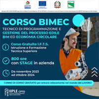 Tecnico di programmazione e gestione del processo edile BIM ed economia circolare - edizione 2023
