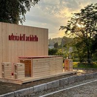 Osteria dell'Architetto a Marmomac con i fondatori di EMBT, Park, CZA e ELASTICOFarm