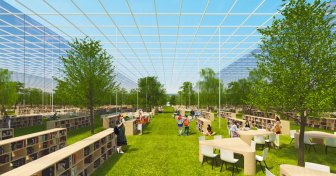 Una biblioteca avvolta tra prati verdi e alberi secolari è l'idea vincitrice del concorso Hyde Park London